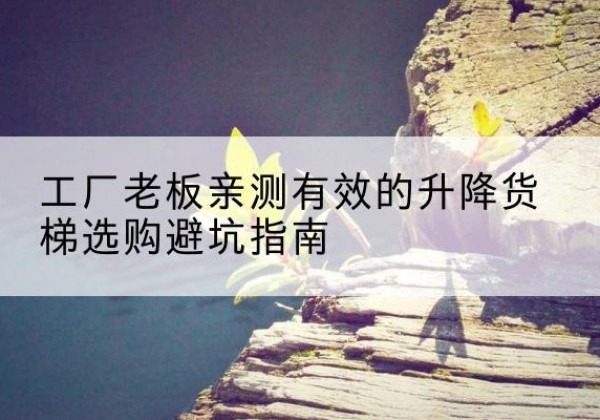 贵州升降货梯怎么选-工厂老板亲测有效的升降货梯选购避坑指南